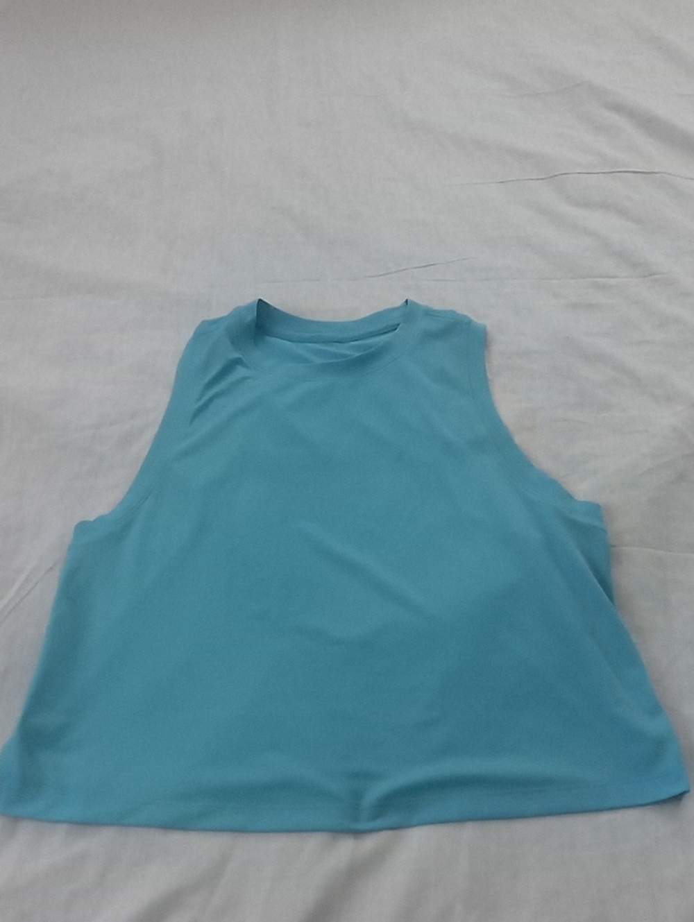 Lululemon Light Blue Sleeveless Crew Neck  Crop Active Top Size S
